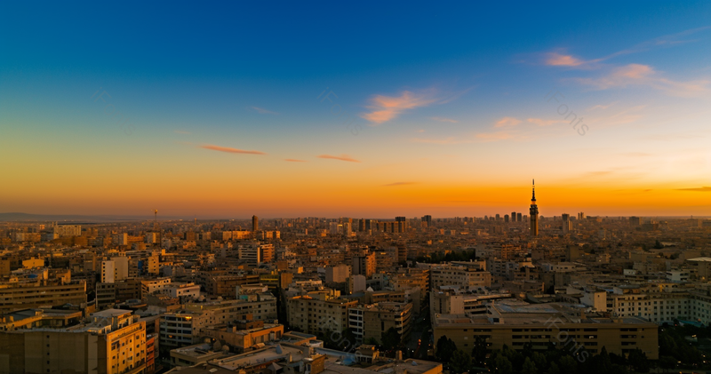 暗色傍晚日落后夕阳古城景区景点景色摄影背景,高清,摄影图,摄影图片,图片大全,摄影图免费下载
